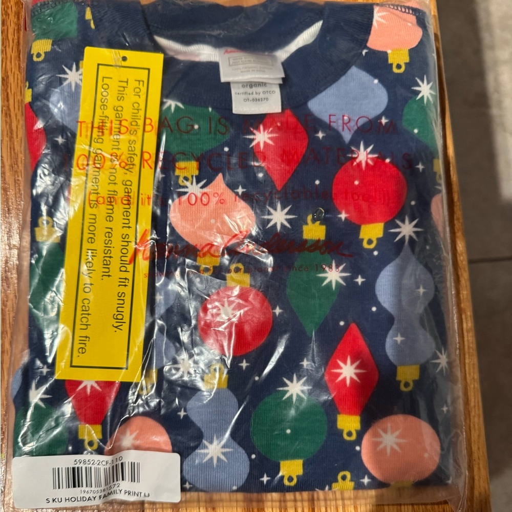 Festive Hanna Anderson Holiday Ornament Pajama Set